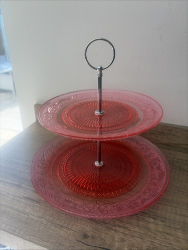 Tier pink glass cake - tier,