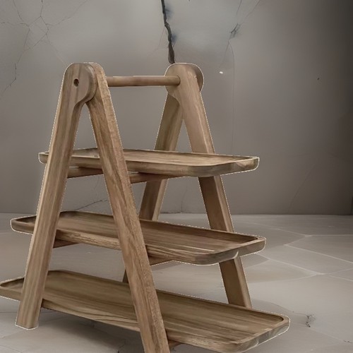 Wooden tier serving - 3, stand