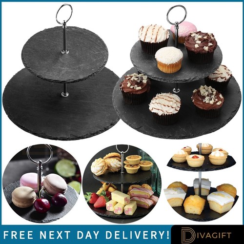 Slate cake stand tier - cake,