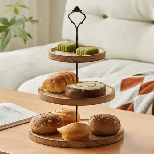 Tier bamboo cake stand - bamboo,