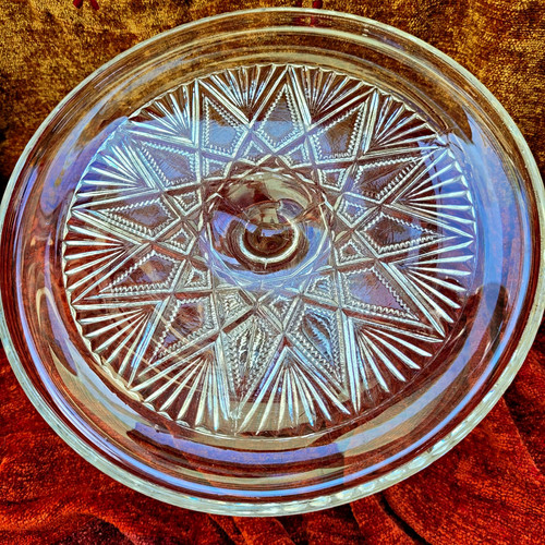 Clear glass cake stand - clear,